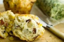 Kukoricás szalonnás muffin